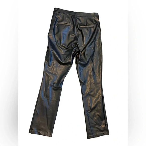 Abercrombie & Fitch Ultra High Rise Split Hem Faux Leather Pants Jeans Size 12 - Picture 5 of 7